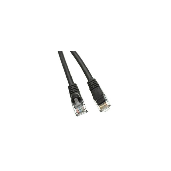 Cable Wholesale Cat5e Black Copper Ethernet Patch Cable, Snagless/Molded Boot, POE Compliant, 6 inch 10X6-02200.5 - main